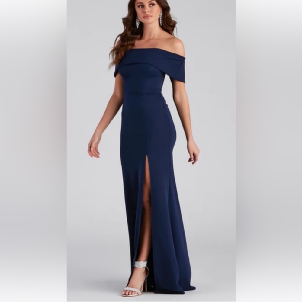Windsor Navy Blue Evening Gown
